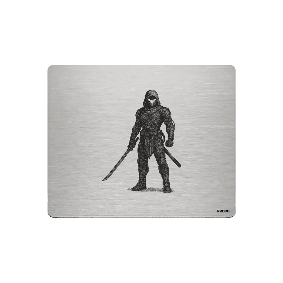 Aluminium-Mousepad – Lasergravur „Shadow Blade“