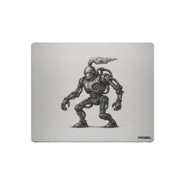 Aluminium-Mousepad – Lasergravur „Steam Walker“