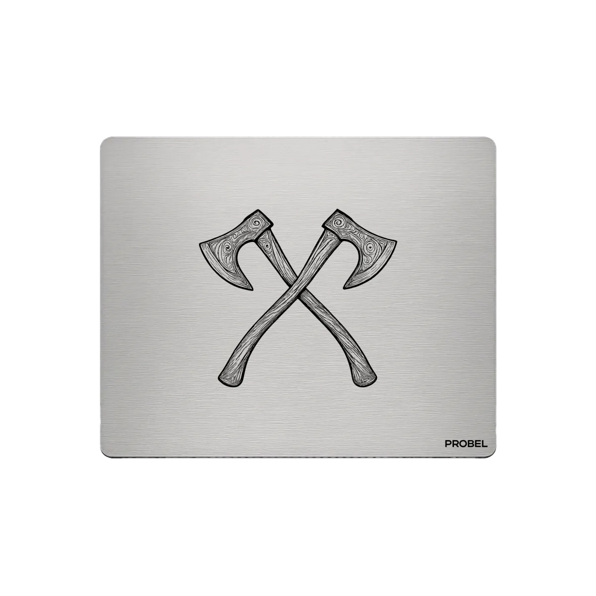 Aluminium-Mousepad – Lasergravur „Twin Battle Axes“