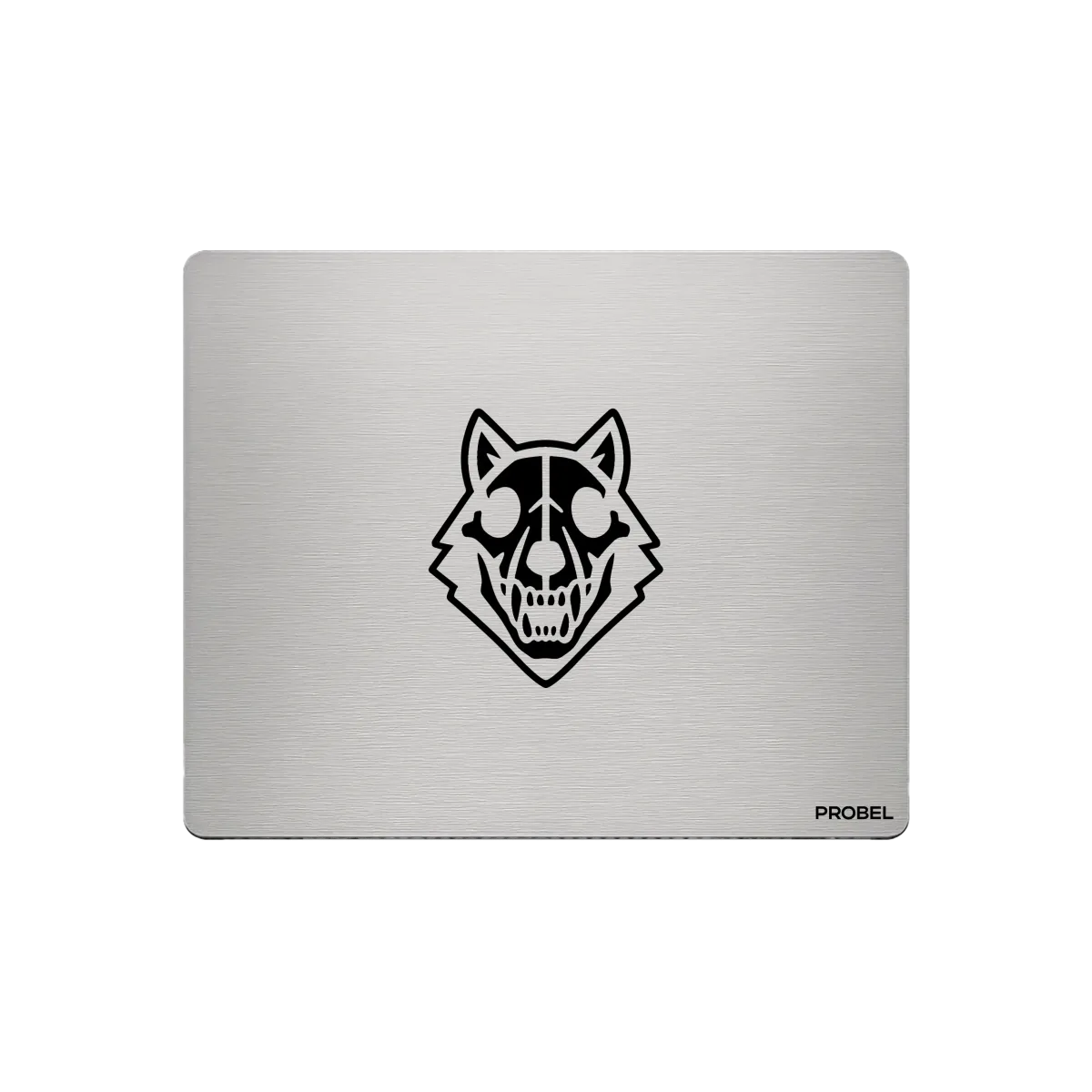 Aluminium-Mousepad – Lasergravur „Wolf Skull“