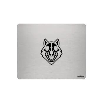 Aluminium-Mousepad – Lasergravur „Wolf Skull“