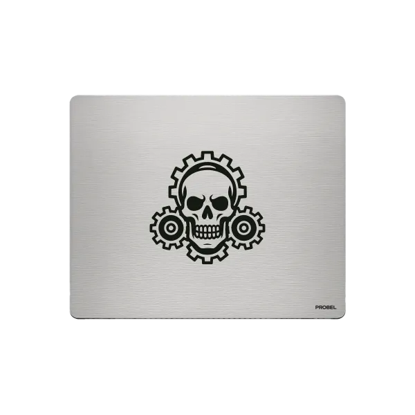 Aluminium-Mousepad – Lasergravur „Skull Cannons“