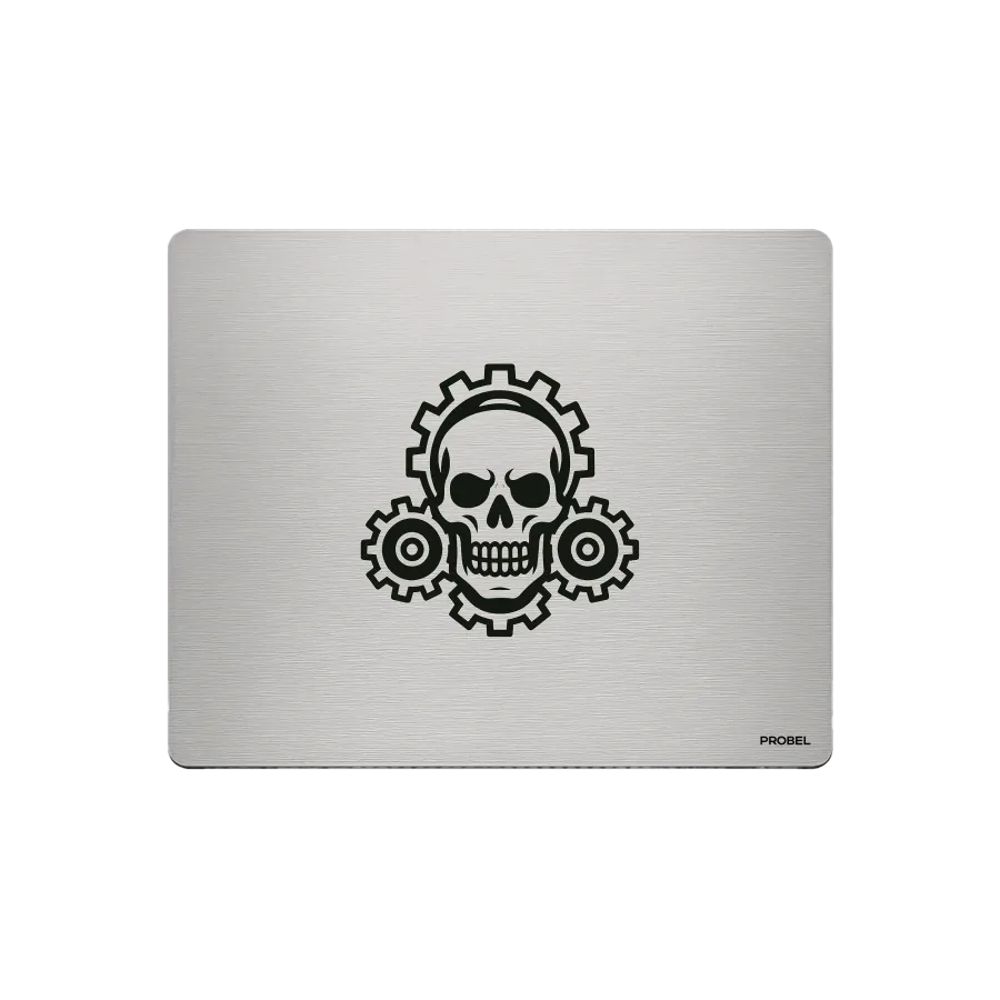 Aluminium-Mousepad – Lasergravur „Skull Cannons“
