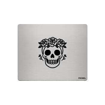 Aluminium-Mousepad – Lasergravur „Rose Skull Crown“