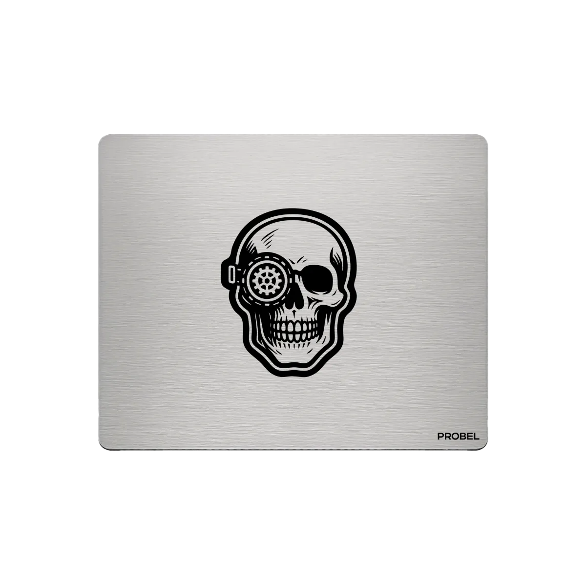 Aluminium-Mousepad – Lasergravur „Tech Skull Eye“