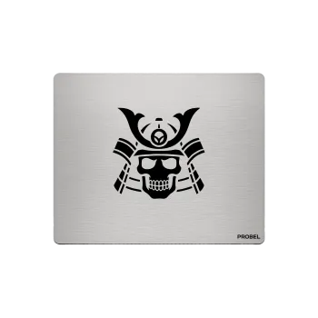 Aluminium-Mousepad – Lasergravur „Samurai Skull Kabuto“