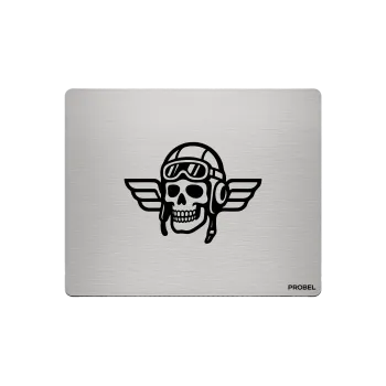 Aluminium-Mousepad probel – Lasergravur „Flying Skull Pilot“