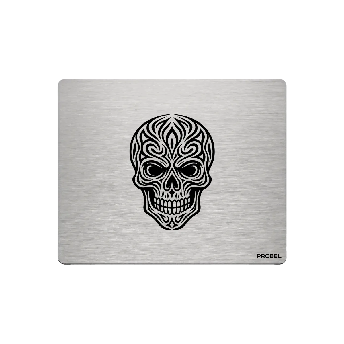 Aluminium-Mousepad – Lasergravur „Tribal Skull Face“