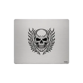 Aluminium-Mousepad – Lasergravur „Flame Tribal Skull“