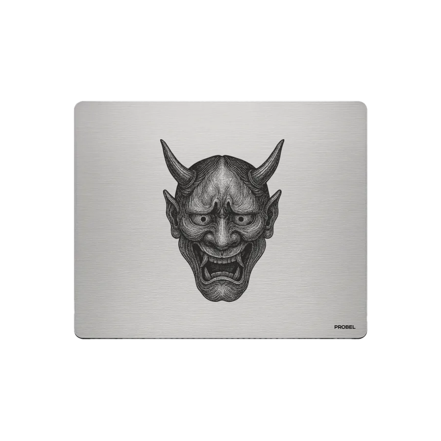 Aluminiowa podkładka pod mysz – grawer „Demonic Oni Mask”