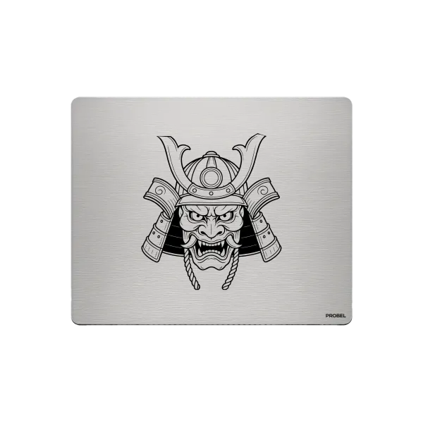 Aluminium-Mousepad – Lasergravur „Samurai Rage Oni“