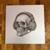 Aluminium-Mousepad – Lasergravur „Cyber Skull Operator“