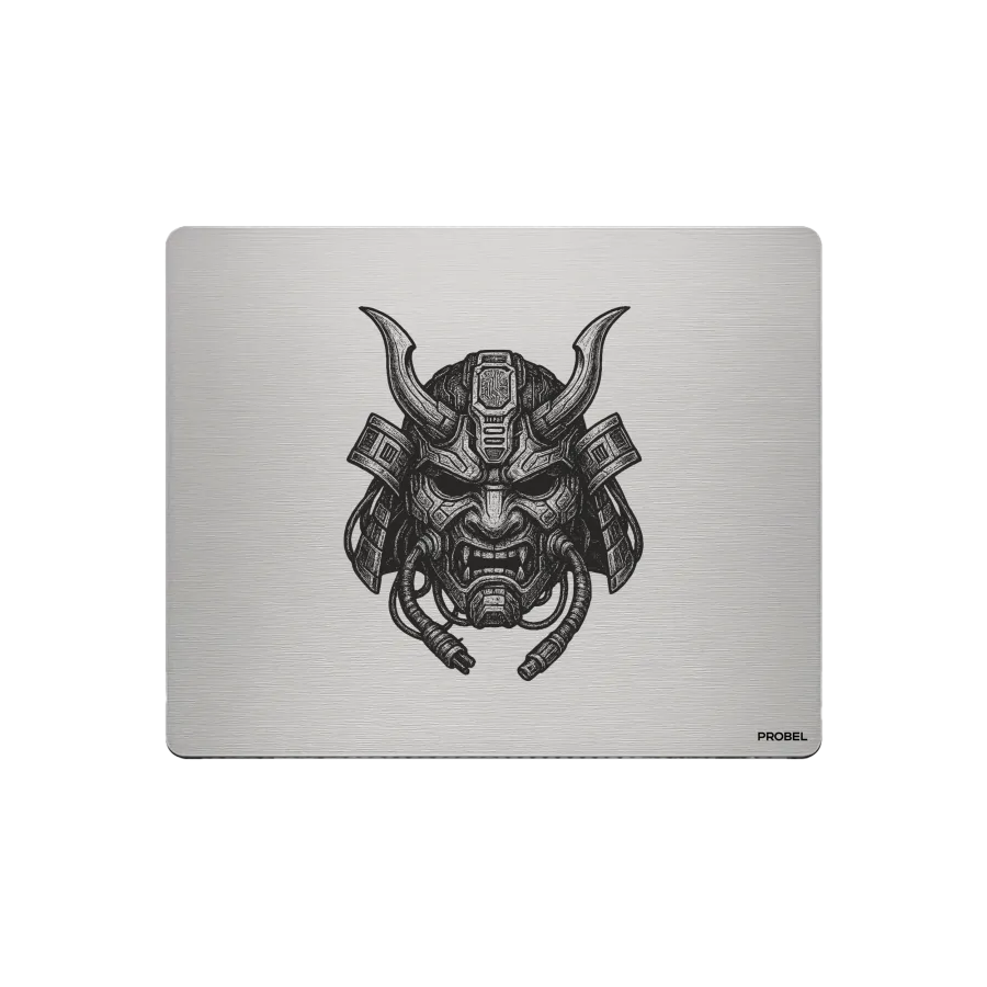 Aluminium-Mousepad – Lasergravur „Cyber Oni Reactor“