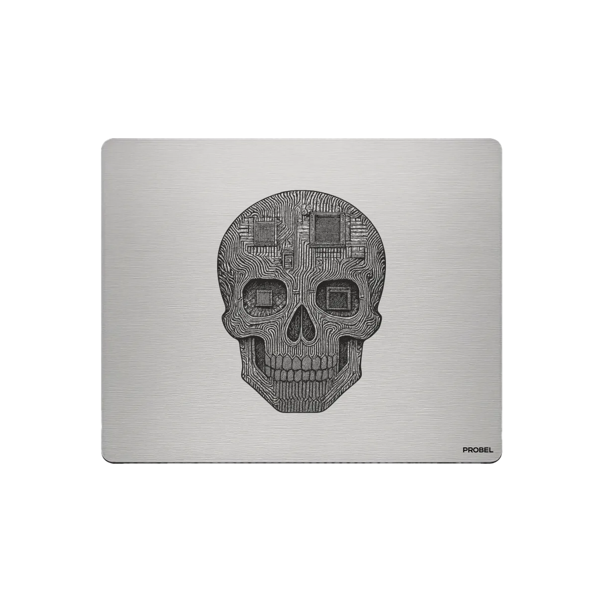 Hliníková podložka pod myš – laser „Digital Skull Circuit“