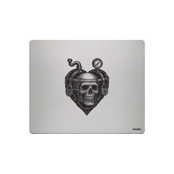 Aluminium-Mousepad – Lasergravur „Steampunk Heart Core“