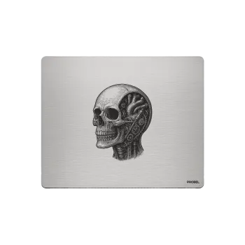 Aluminium-Mousepad – Lasergravur „Mechanical Skull Core“