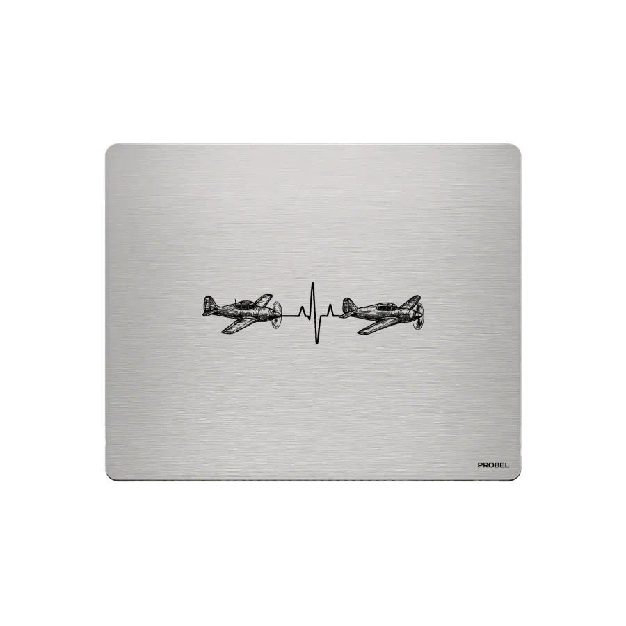 Mousepad in alluminio – incisione “Aviator Heartbeat”