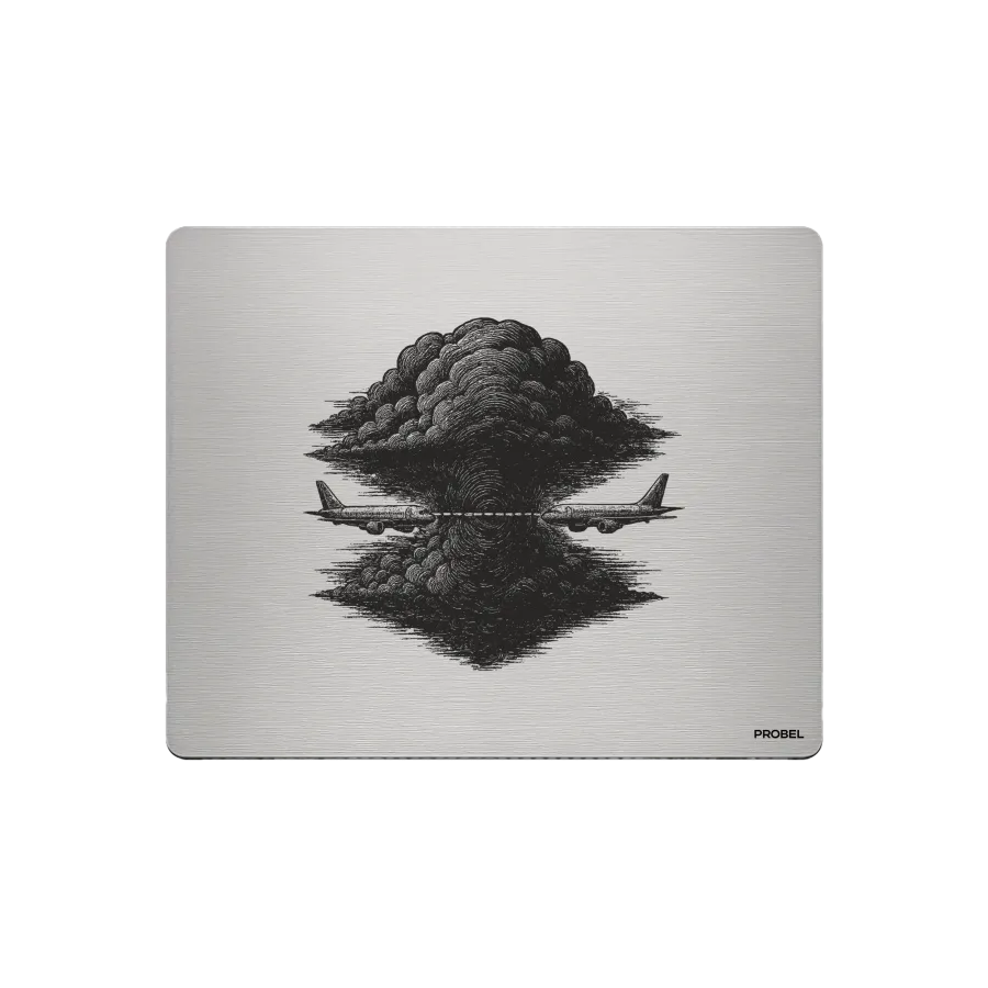 Mousepad en aluminium – Gravure laser « Aviation Reflection »