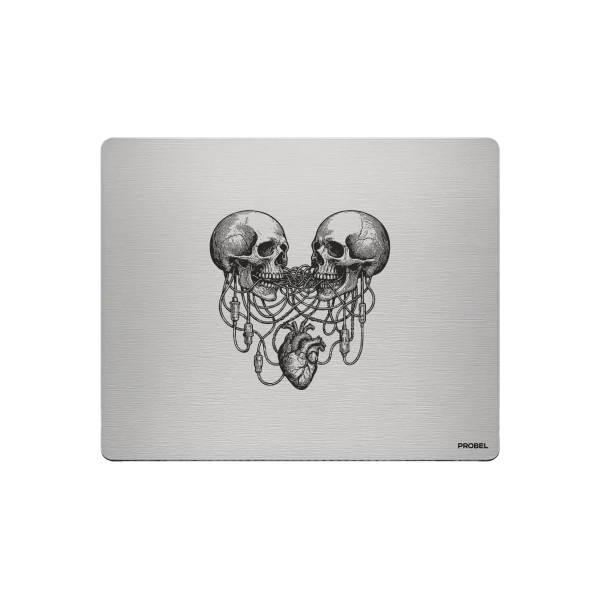 Aluminium-Mousepad – Lasergravur „Cyber Heartlink“