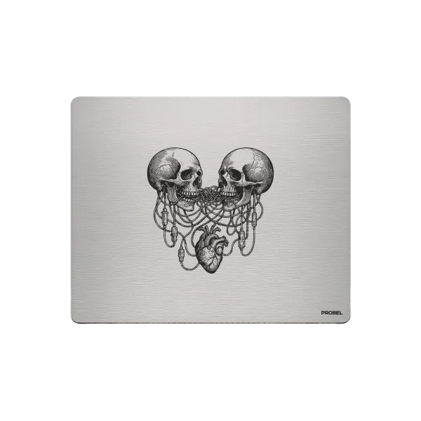 Aluminium-Mousepad – Lasergravur „Cyber Heartlink“