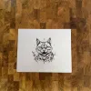 Aluminium-Mousepad – Lasergravur „Wild Bloom Cat“