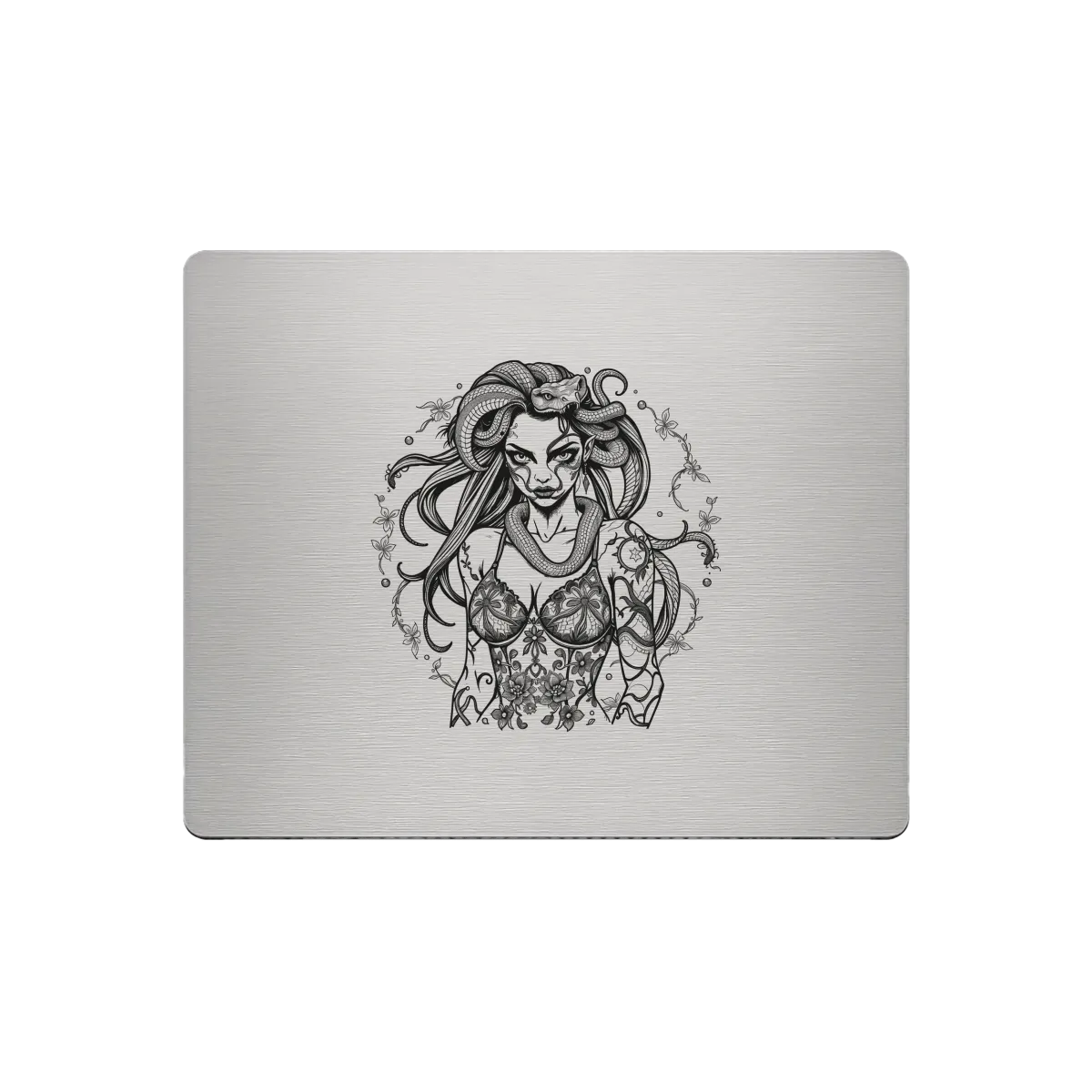 Aluminium-Mousepad – Lasergravur „Snake Queen“