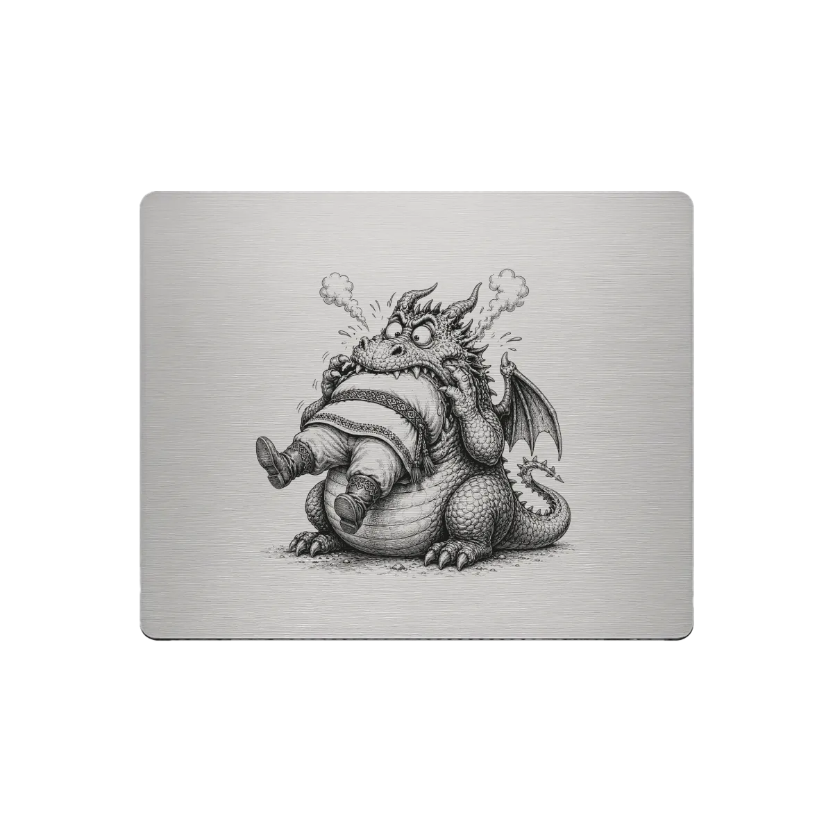 Aluminium-Mousepad – Lasergravur „Hungry Dragon“