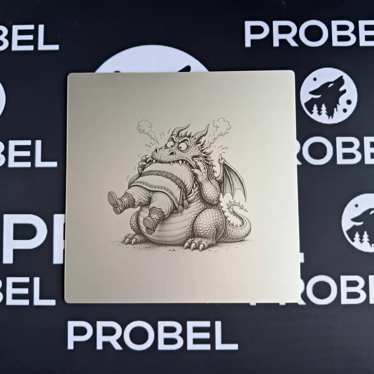 Aluminium-Mousepad – Lasergravur „Hungry Dragon“