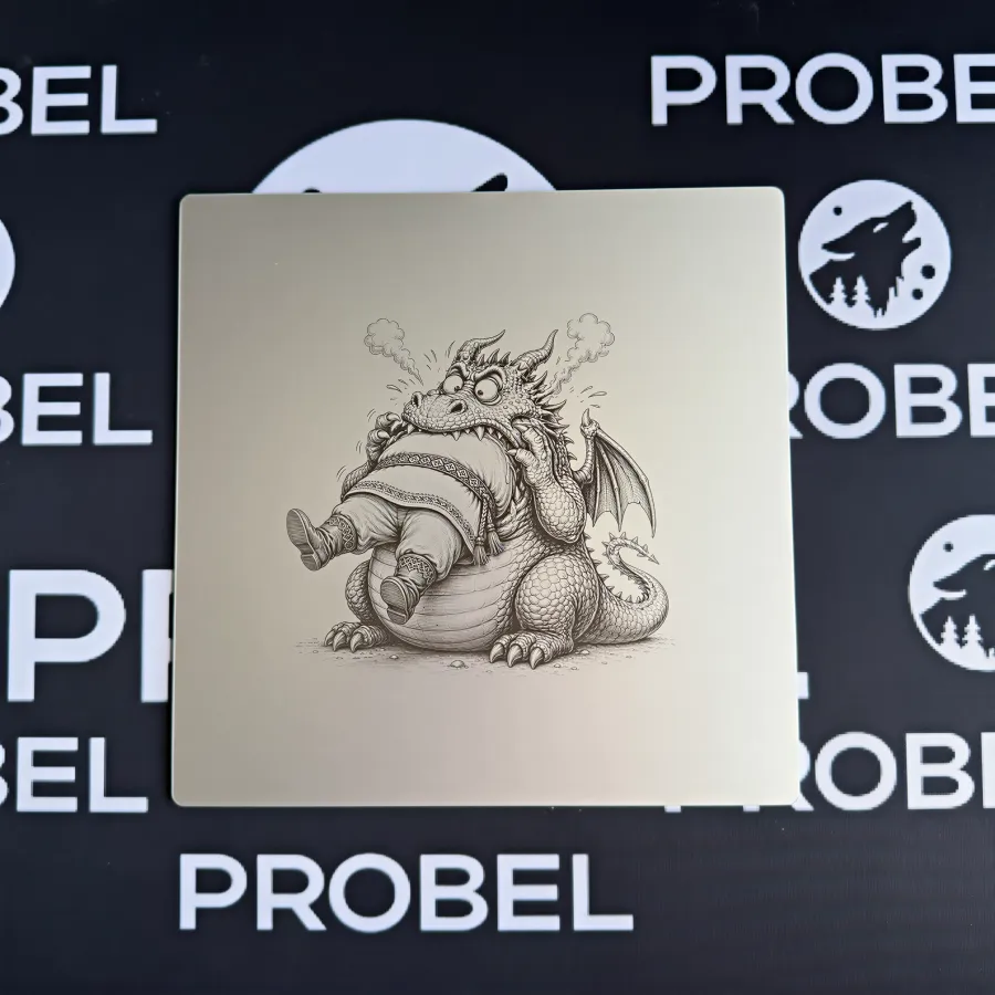 Aluminium-Mousepad – Lasergravur „Hungry Dragon“