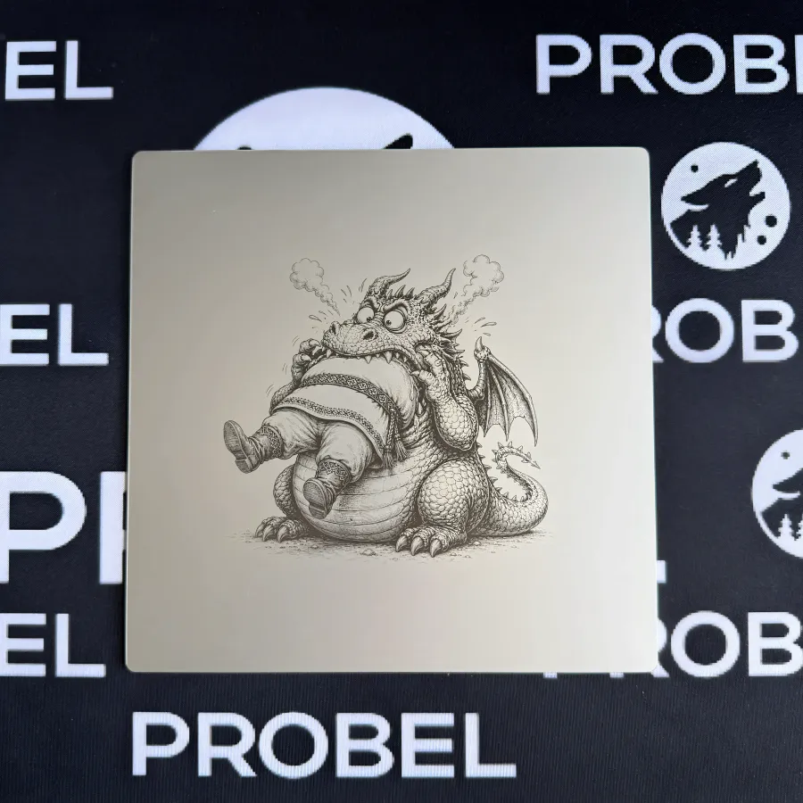 Aluminium-Mousepad – Lasergravur „Hungry Dragon“
