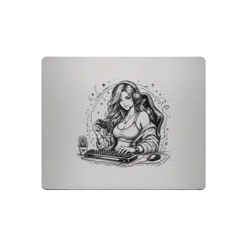 Aluminium Mousepad – Lasergravur "Gamer Girl"