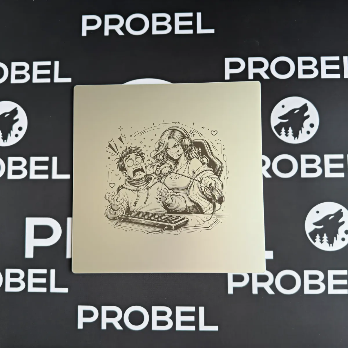 Aluminium Mousepad – Lasergravur "Gaming Rage"
