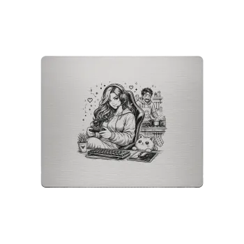 Aluminium Mousepad – Lasergravur "Gaming vs. Alltag"