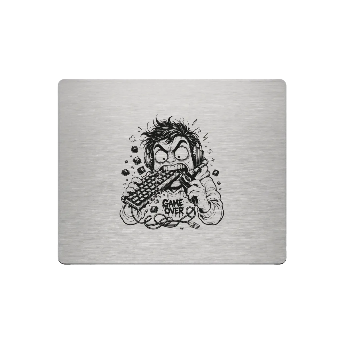 Aluminium Mousepad – Lasergravur "Game Over"
