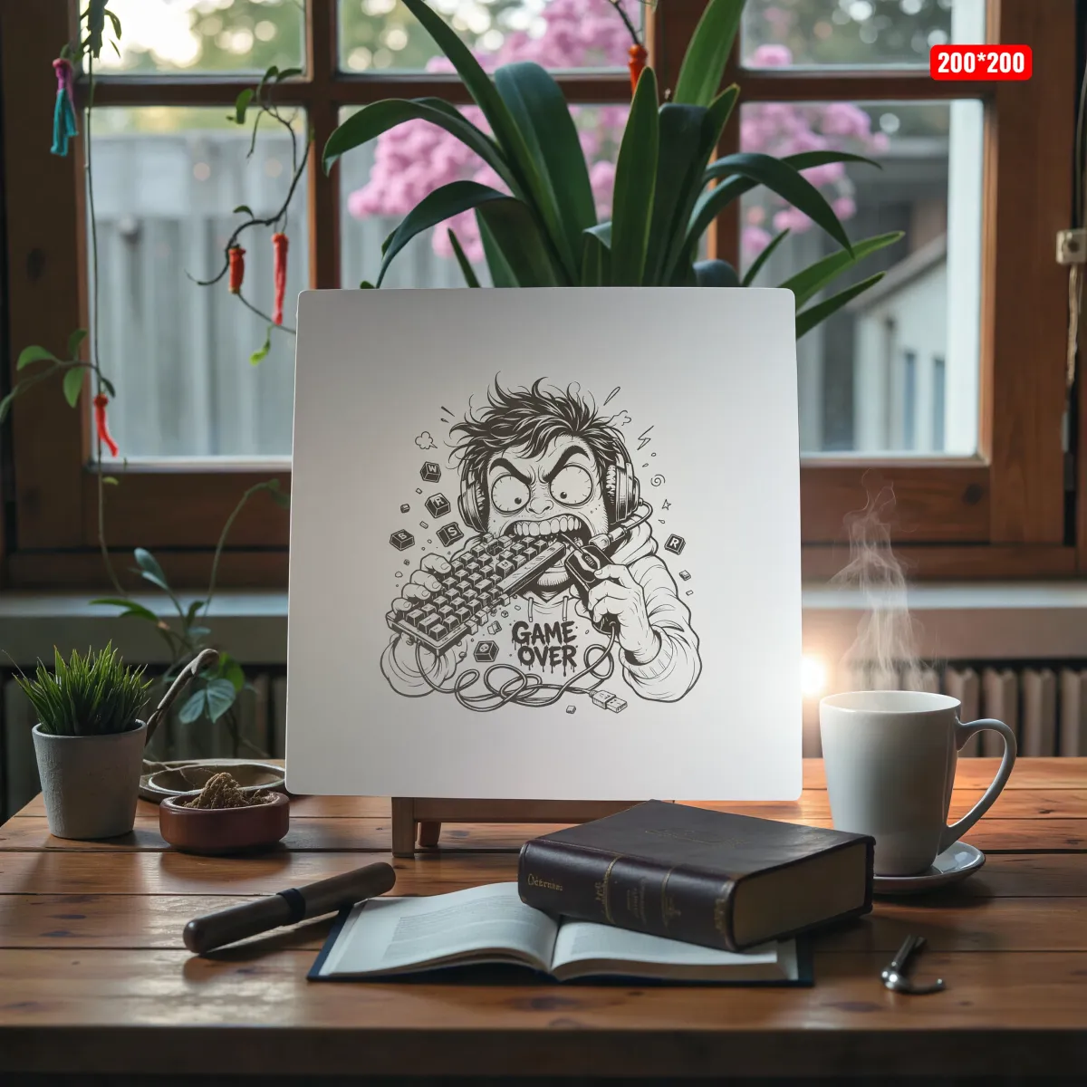 Aluminium Mousepad – Lasergravur "Game Over"