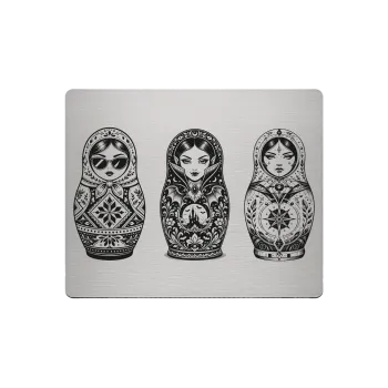 Aluminium Mousepad – Lasergravur "Matroschka Trio"