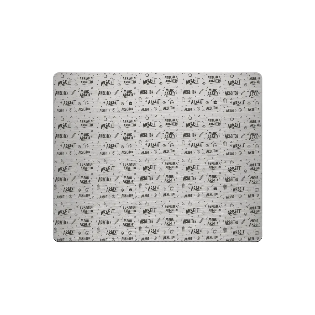 Aluminium Mousepad – Lasergravur "Arbeiten Pattern"