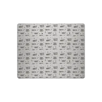 Aluminium Mousepad – Lasergravur "Arbeiten Pattern"