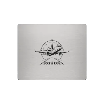 Aluminium Mousepad – Lasergravur "Pilot Kompass"