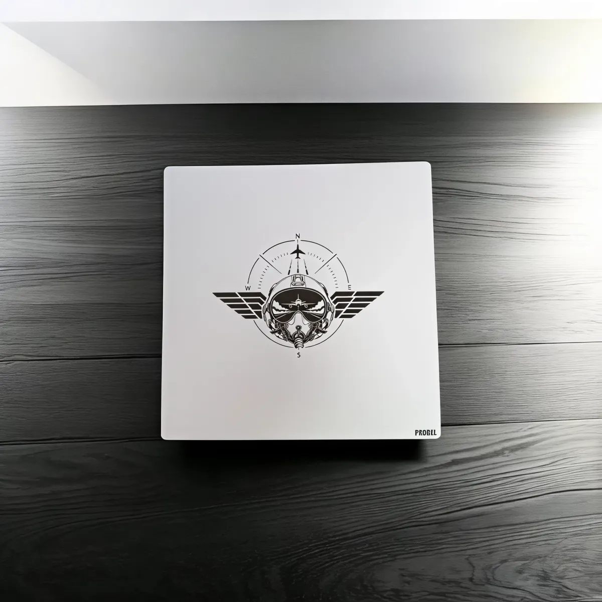 Tapis de souris en aluminium – gravure laser "Pilot Wings"