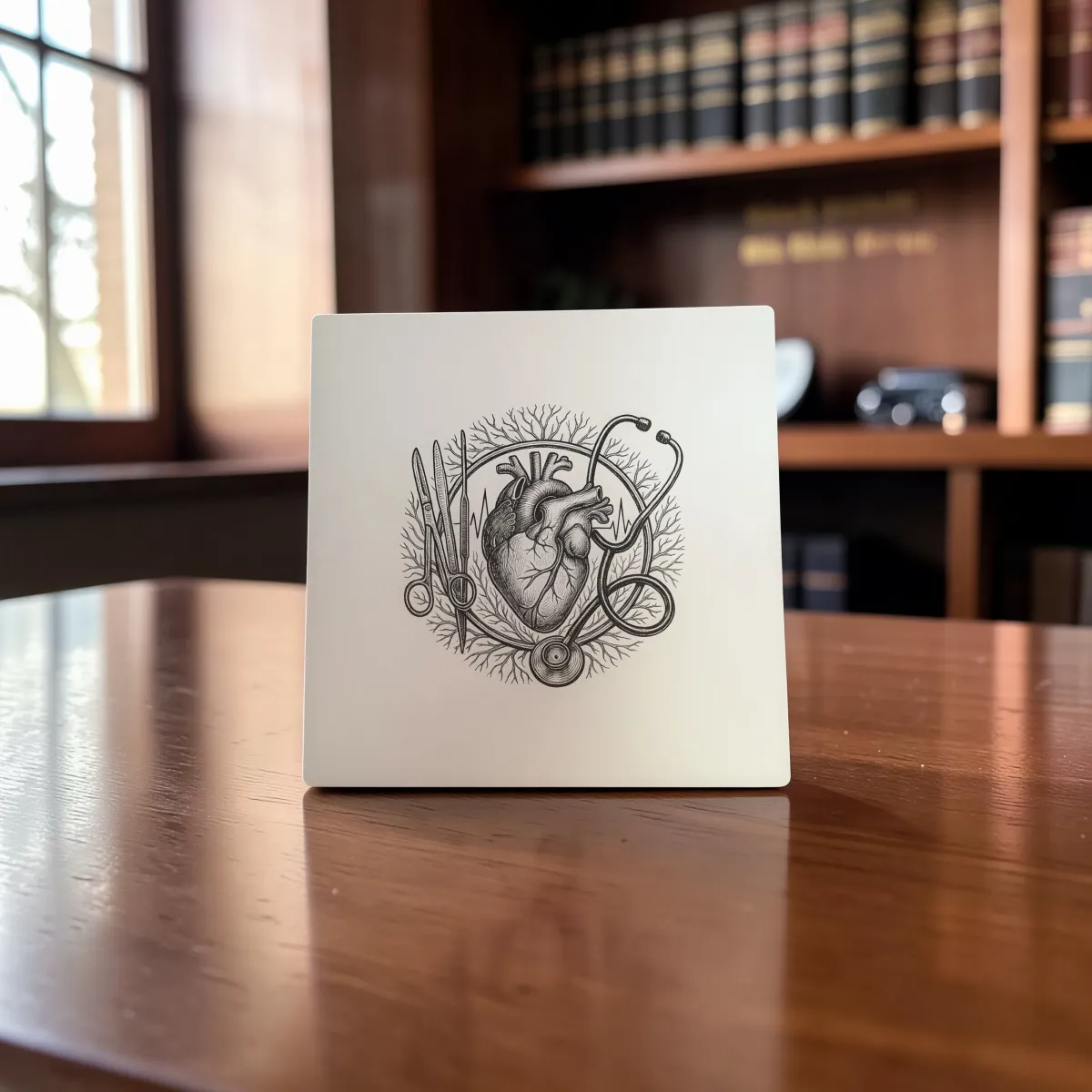 Aluminium Mousepad – Lasergravur "Medical Heart"