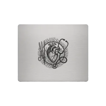 Aluminium Mousepad – Lasergravur "Medical Heart"