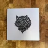 Aluminium Mousepad – Lasergravur "Wolf Head"