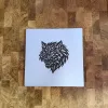 Aluminium Mousepad – Lasergravur "Wolf Head"