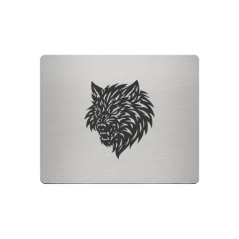 Aluminium Mousepad – Lasergravur "Wolf Head"