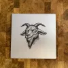 Aluminium Mousepad – Lasergravur "Goat Head"