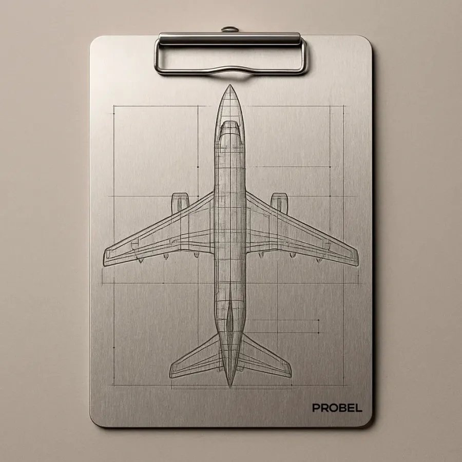 Aluminium-Klemmbrett A4 „ProLine Metal“