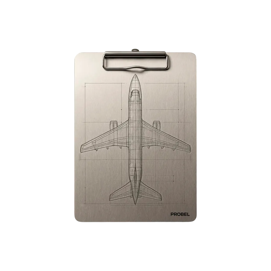 Aluminium-Klemmbrett A4 „ProLine Metal“