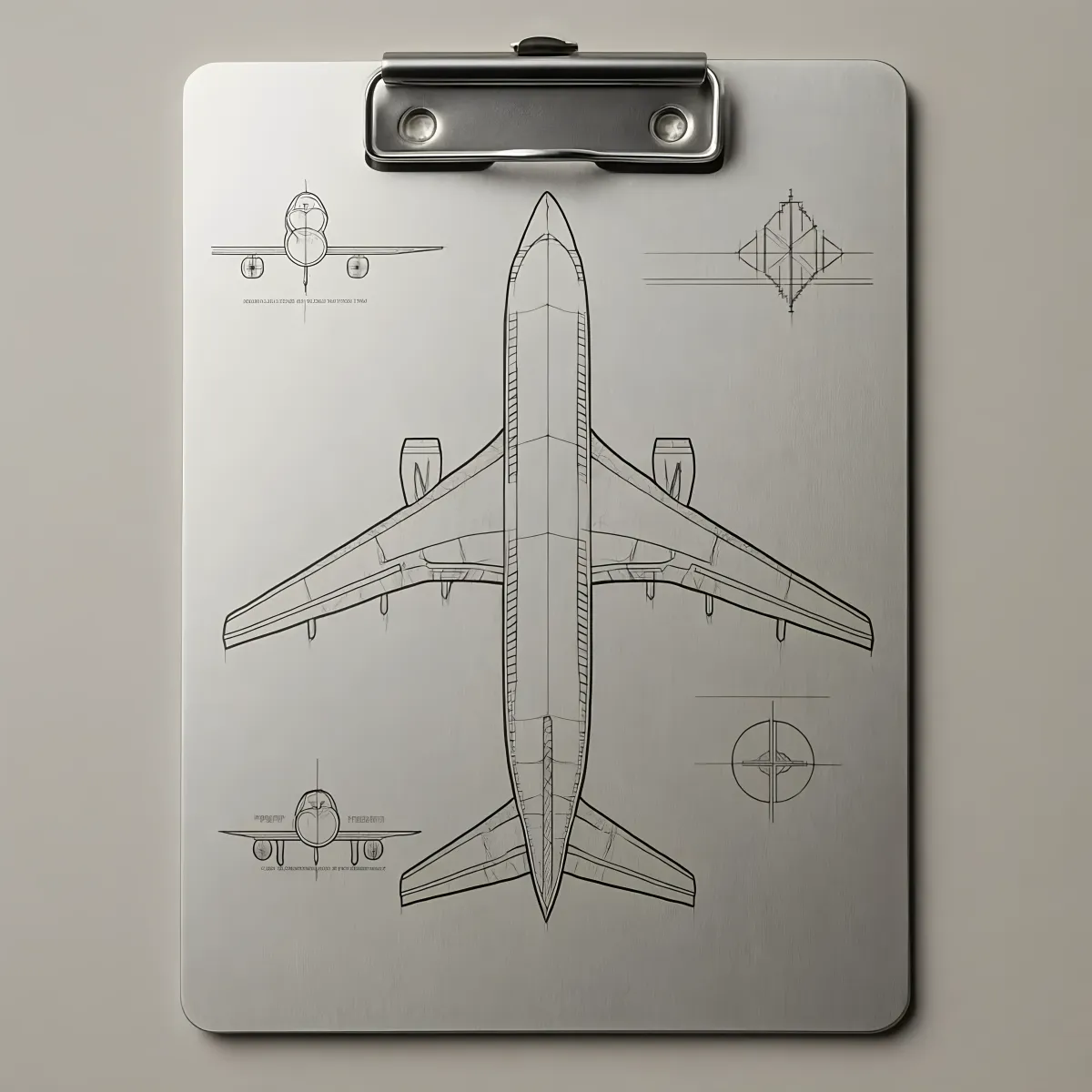 Klemmbrett Aluminium "AeroDraft Metal A4"