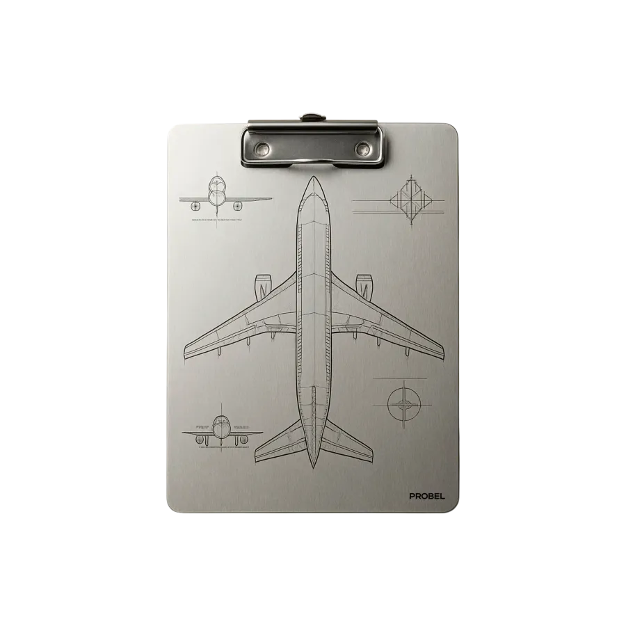 Aluminium-Klemmbrett A4 „AeroDraft Metal“